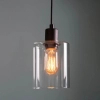 Wisząca lampa do salonu Toledo 95472 czarna przezroczysta