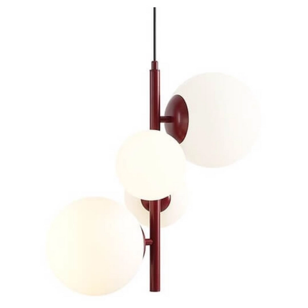 Modna lampa wisząca Bloom 1091L15 ball do salonu czerwona