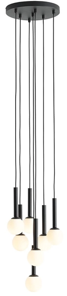 Lampa wisząca Riu 7 1117T1 Aldex kasakda balls kule czarne