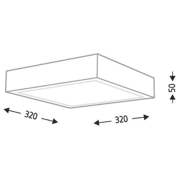 Natynkowa lampa sufitowa NOMI 8448 Shilo LED 13W 4000K kwadratowa czarna
