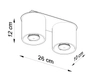 Downlight LAMPA sufitowa SL.0055 metalowa OPRAWA tuby szare