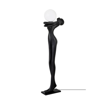 Lampa stojąca rzeźba Human Moon MSE1501100337 Moosee szklana kula ball czarna