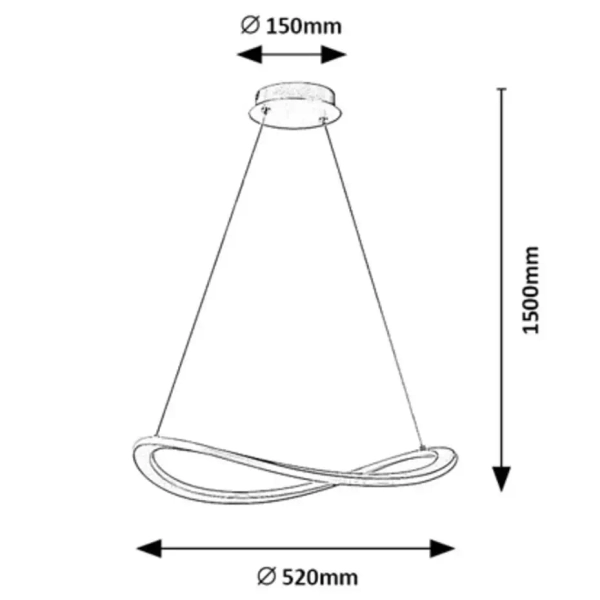 Ringowa wisząca lampa Kallira 72281 LED 40W 3000K do salonu złoty