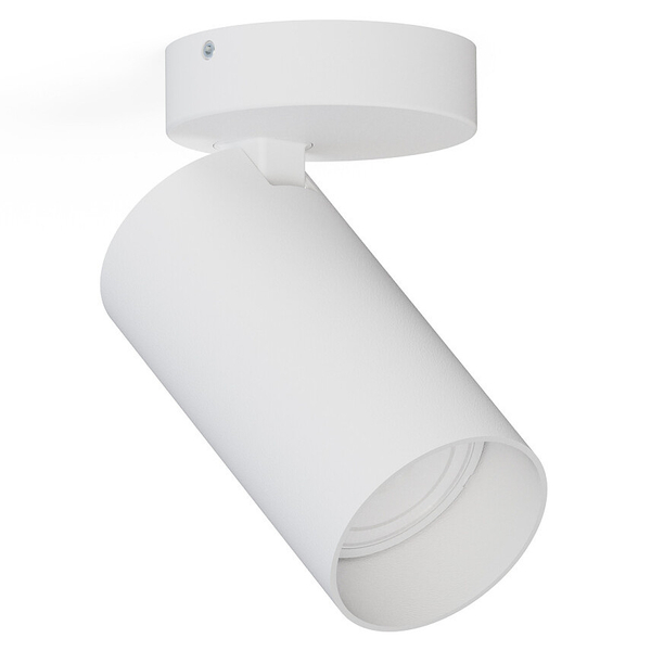 Biały downlight pokojowy Mono 7807 metalowa tuba kierunkowy spot