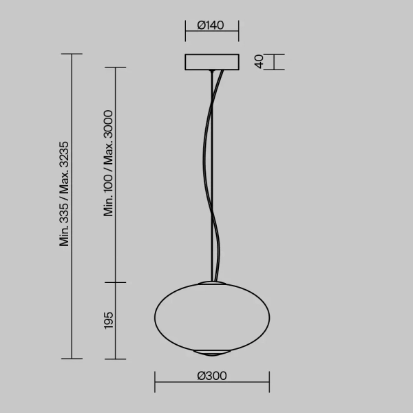 Szklany żyrandol do jadalni Bruma MOD397PL-L12CH2.7K LED 12W 2700K chrom