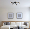 Lampa sufitowa Xara 54802S-6 sticks 6-punktowa czarna