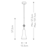 Lampa wisząca salonowa Etoile ETOILE-P-S-MB czarny złoty
