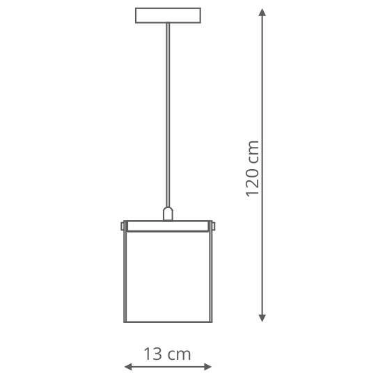 LAMPA wisząca CANTOS LP-1114/1P Light Prestige szklana OPRAWA zwis LED 6W 4000K kryształki crystal przezroczyste