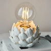 Ceramiczna lampa stołowa Artichoke 99147 biały przezroczysty mosiądz