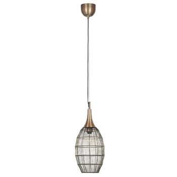 Zawieszana lampa SORAYA 365420104 Trio druciak metalowa czarny złoty