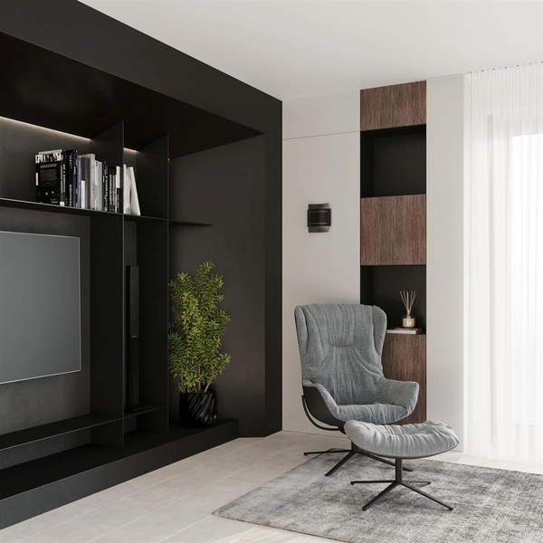 Lampa ścienna Hestia SL.0981 Sollux modern góra-dół czarna