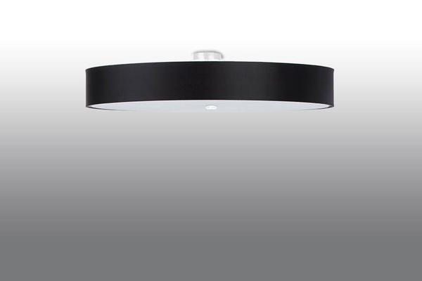 LAMPA sufitowa SL.0818 plafon OPRAWA materiałowa okrągła czarna