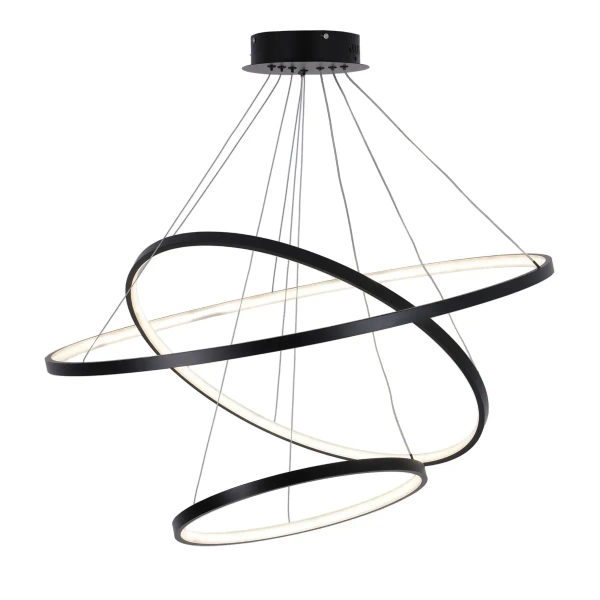 Pierścieniowa lampa wisząca LEA 330024 LED 82W 4000K ringi czarne