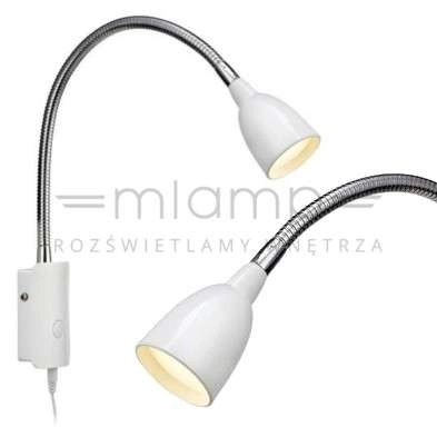 Regulowana LAMPA ścienna TULIP 105939 Markslojd kinkiet OPRAWA na peszlu LED 2,5W 3000K do czytania biała