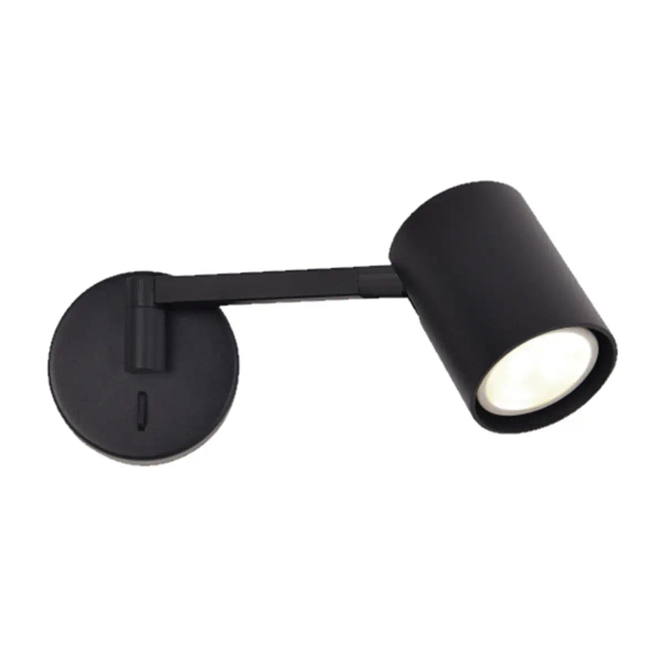 Kinkiet ścienny regulowany Snow LP-731N/1WL BK z włącznikiem czarny