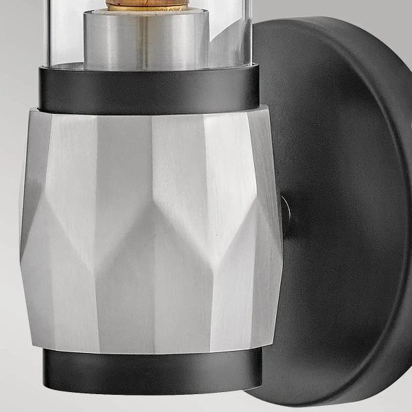 Minimalistyczny kinkiet ścienny Ellison HK-ELLISON1-BK-BN tuba IP44 nikiel