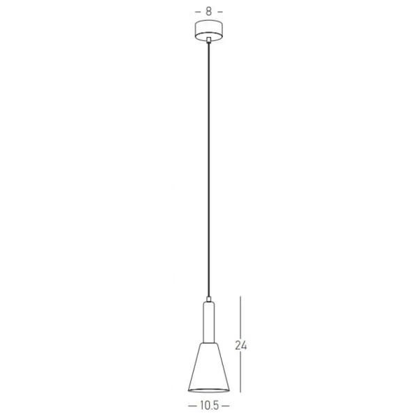 Metalowa lampa wisząca nad stół 22180 LED 7W 3000K tuba czarny złoty