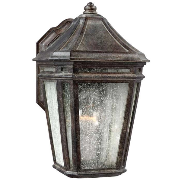 Ogrodowa LAMPA ścienna Londontowne FE-LONDONTOWNE Elstead FEISS metalowa OPRAWA elewacyjna latarenka outdoor IP44 czarna posrebrzana