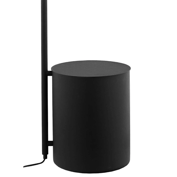 LAMPA stojąca BOTANICA 40849102 Kaspa metalowa OPRAWA podłogowa tuba z doniczką czarna