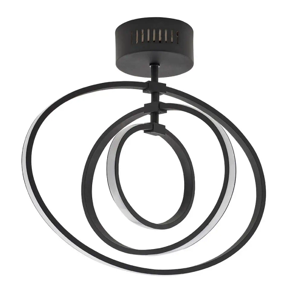 Sufitowa lampa okręgi Avali 80682 LED 24,12W 3000K czarny biały
