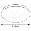 Plafon LAMPA sufitowa LUCAS 3936 Rabalux okrągła OPRAWA metalowa LED 12W 4000K z efektem gwiazd biała