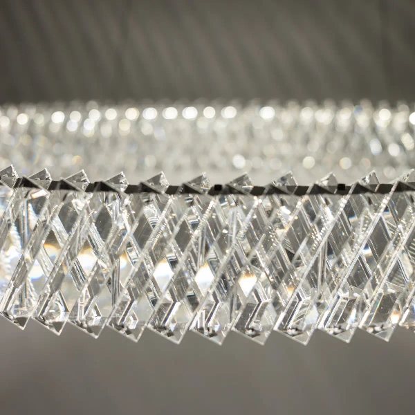 Lampa wisząca glamour LUXORA 11706 LED 38W 3000K nikiel