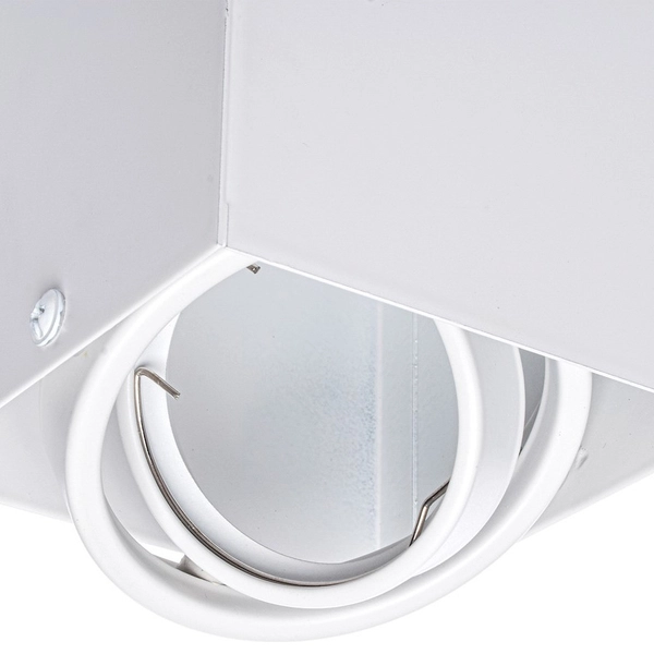 Spot LAMPA sufitowa BLOCCO ML476 Milagro natynkowa OPRAWA metalowa LED 7W 3000K oczko regulowane kostka cube biała