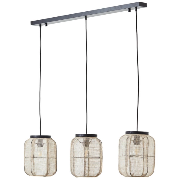 Lampa wisząca tuby Tanah 99565/76 potrójna boho beżowy czarny
