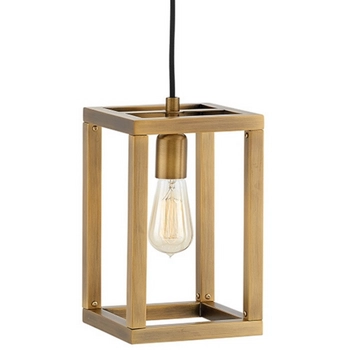 Lampa wisząca loftowa QN-ENSEMBLE1P-BB klatka drewniana