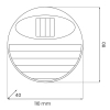 Elewacyjna lampa ścienna Wall EKO0606 LED 0,06W 6000K IP44 czarny
