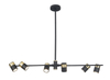 Loftowa lampa sufitowa PUMA P0409 regulowana reflektorki czarne złote