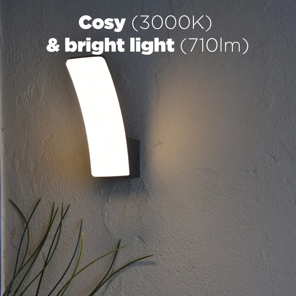 Kinkiet ścienny zewnętrzny KILO 5203901335 LED 11,5W 3000K IP44 szary