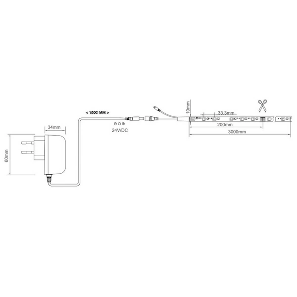 Ledowa taśma Grip R65543102 RL Light 10W 720lm ze ściemniaczem czarna