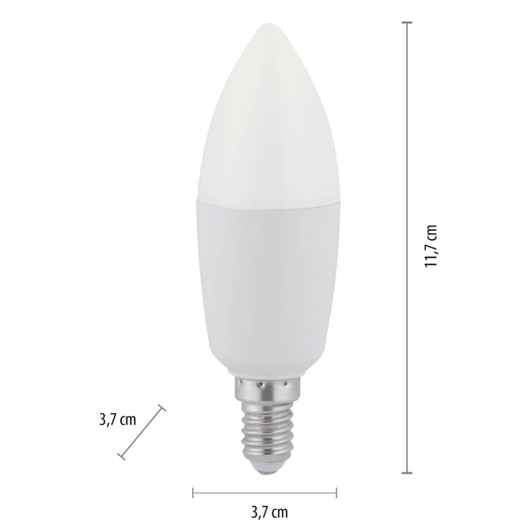 Dekoracyjna żarówka 08203-1 Just Light E14 6W 2700-5000K 470lm RGB biały