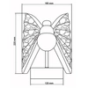 Kinkiet ścienny Mariposa LP-1715/1W CH Light Prestige LED 8W 3000-6000K motyl srebrny