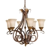 Łańcuchowa lampa wisząca Sonoma Valley FE-SONOMAVALLEY6 Feiss kielichy brązowa
