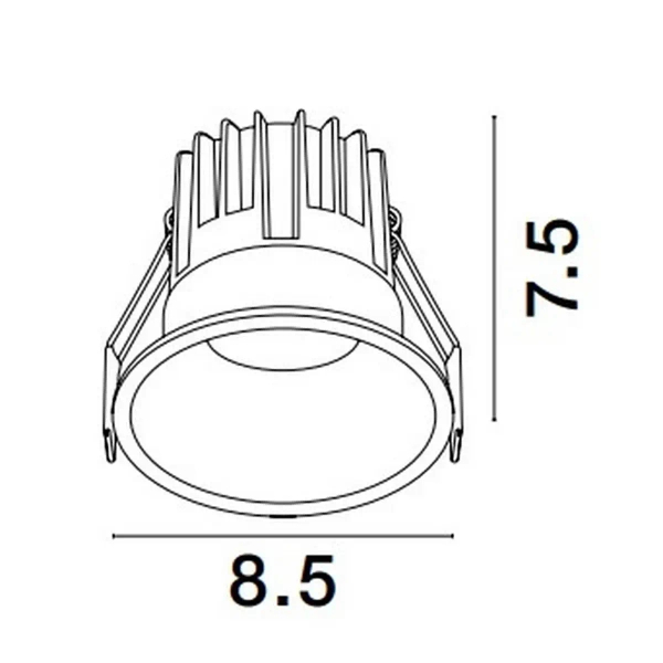 Sufitowa lampa wpuszczana ARAMIEL LE65110 LED 13W 2700K biała