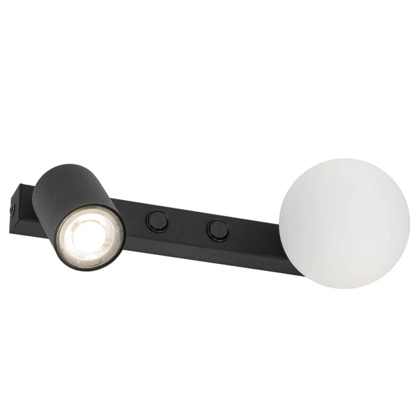 Naścienna lampa regulowana Vox 10148 bubble tubka czarna biała