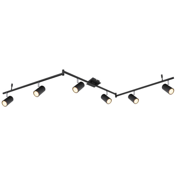 Regulowana lampa sufitowa Robby 57910-6B tubki metalowe czarne