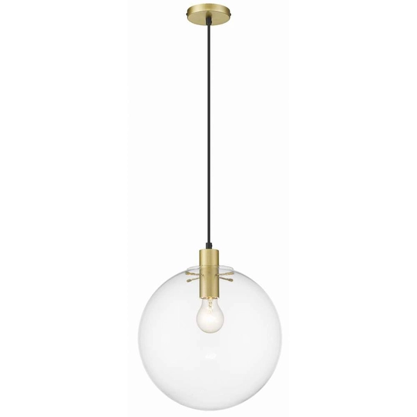 LAMPA wisząca PUERTO LP-004/1P L GD Light Prestige skandynawska OPRAWA szklana kula zwis przezroczysty złoty