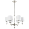 Lampa wisząca do sypialni SUTTON P06446NI-WH biała nikiel