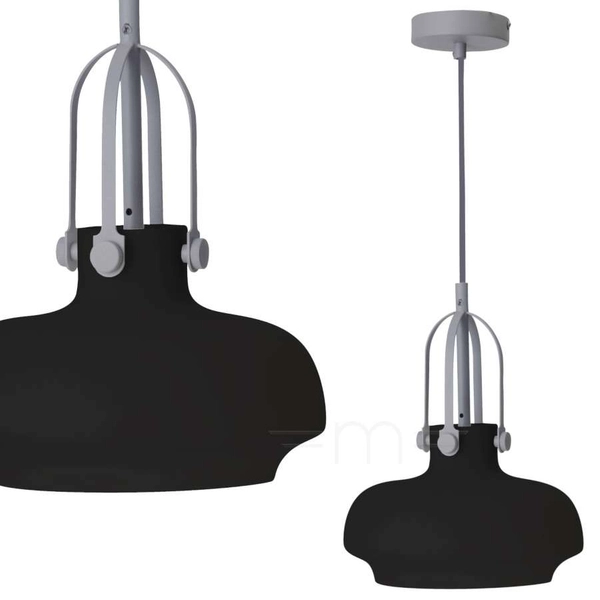 LAMPA wisząca FIANO LP-3763/1P CZARNY Light Prestige szklana OPRAWA industrialna ZWIS czarny