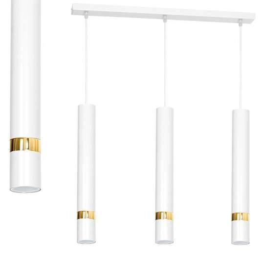 Lampa wisząca JOKER MLP6082 Milagro metalowa OPRAWA tuby ZWIS sople białe złote