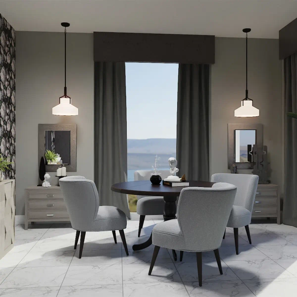 Nowoczesna wisząca lampa Brecken QZ-BRECKEN-2P-OZ-OPAL czarna biała