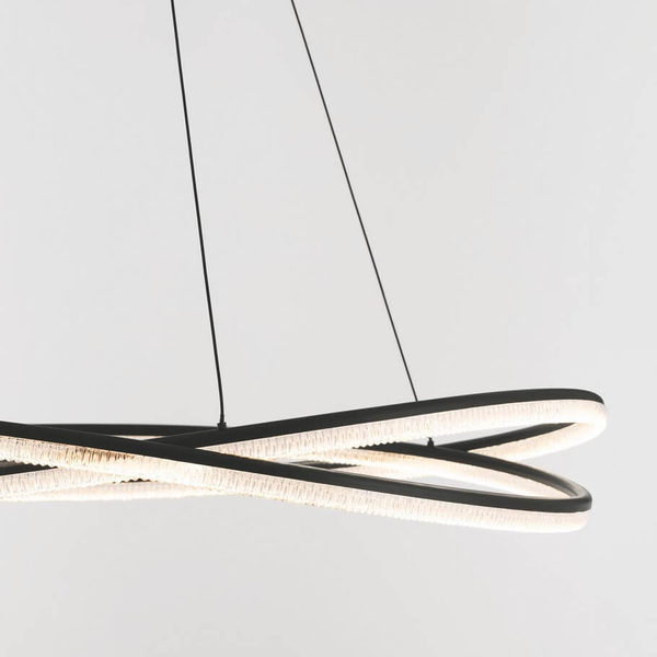 Lampa zwisająca do salonu ILAVE LE44323 LED 68W 3000K wstęga czarna