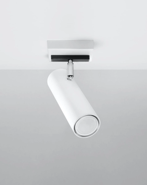 Spot LAMPA sufitowa Direzione SL.0495 Sollux metalowa OPRAWA regulowana tuba biała