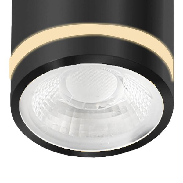 Natynkowa lampa sufitowa VICI AZ6039 LED 12W 3000-6000K IP44 tuba czarny