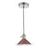 Retro lampa wisząca Hadano HAD0161-08 Dar Lighting  do pokoju chrom brązowa