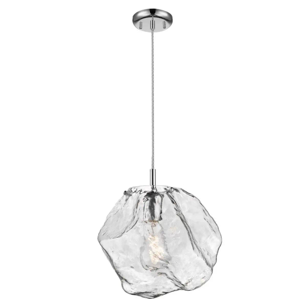Szklana lampa wisząca kamień  ROCK P0488-01A-F4AC chrom przezroczysty