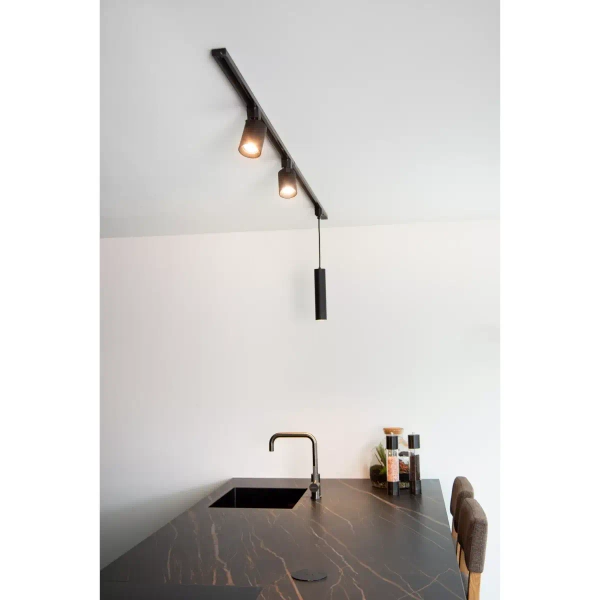 Lampa zwisająca Track 09955/01/30 Lucide do szyn ściemniana czarna